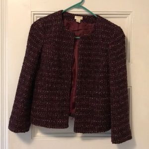 Maroon tweed blazer
